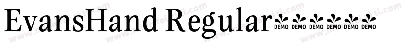 EvansHand Regular字体转换
